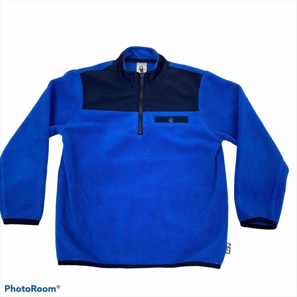 Boys‎ Gymboree Blue 1/4 Zip Fleece Jacket Small